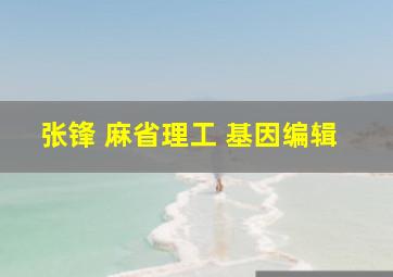 张锋 麻省理工 基因编辑